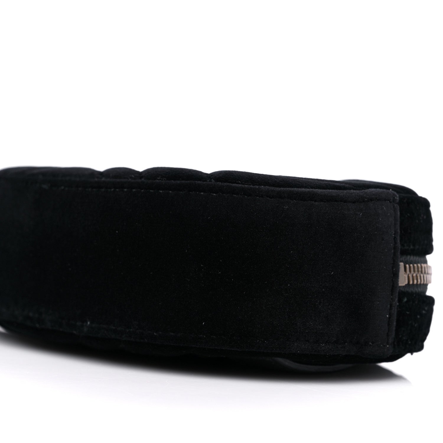 Gucci Velvet Matelasse GG Marmont Belt Bag 85 34 Black 10 of 10