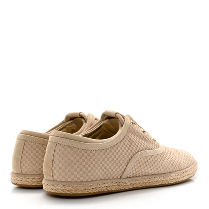Louis Vuitton Suede Petit Damier Sneakers 37 Beige 4 of 14
