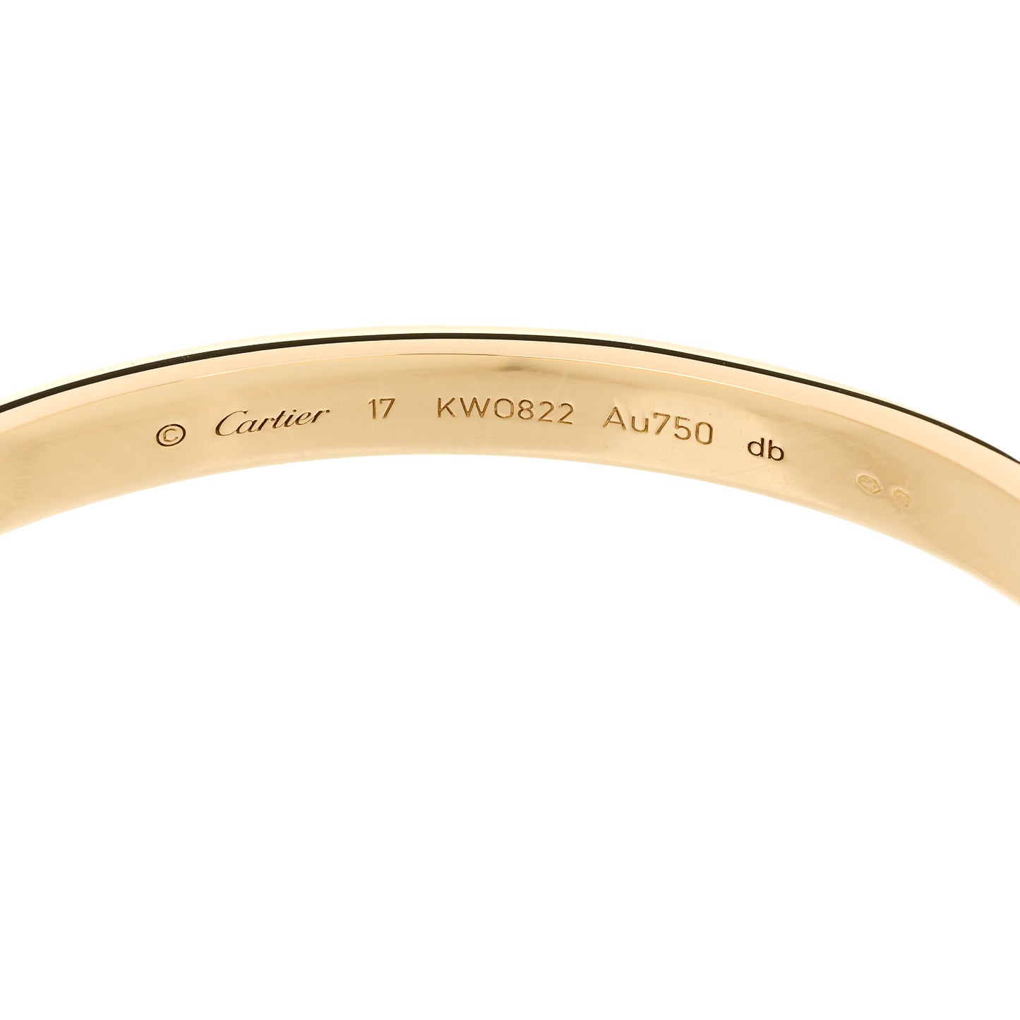 18K Yellow Gold LOVE Bracelet 17