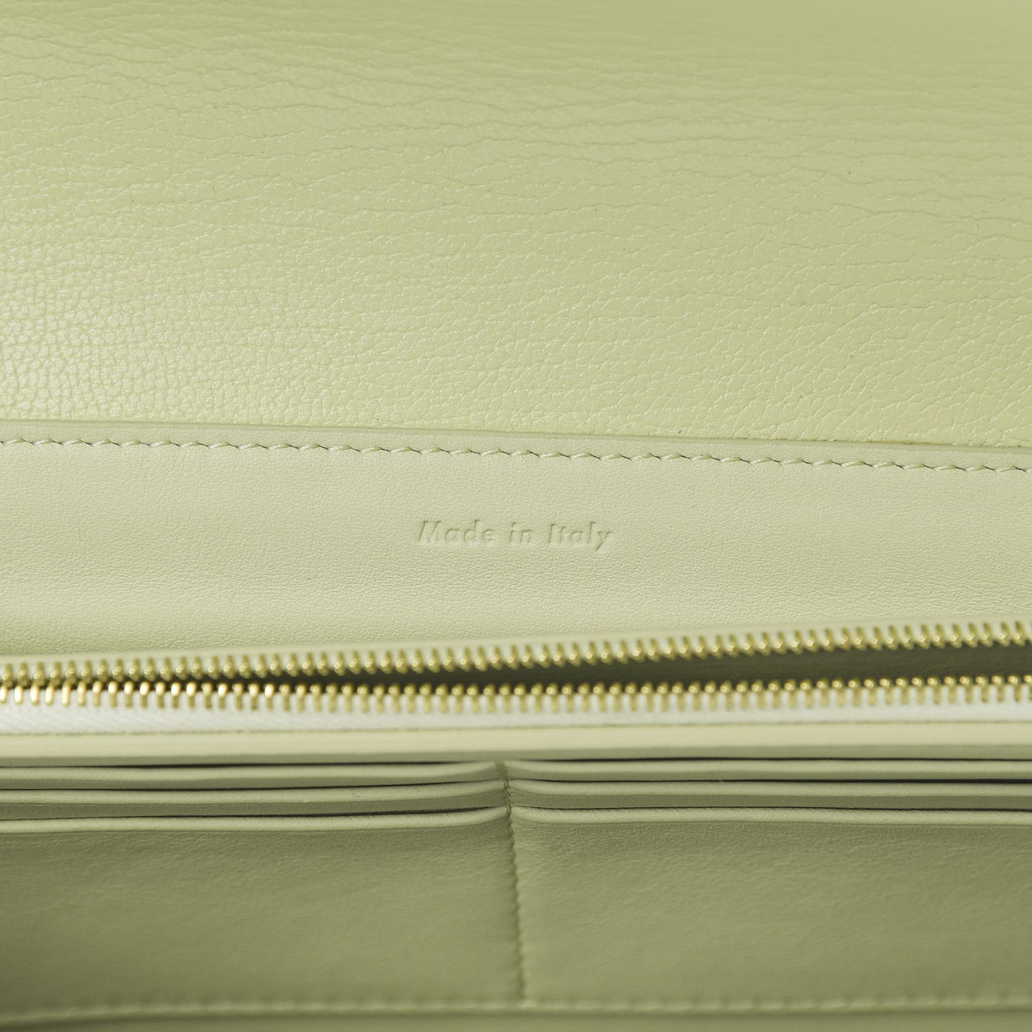 Calfskin Folded Clutch With Strap Jade