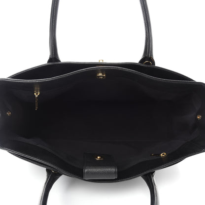 Chanel Calfskin Cerf Executive Shopper Tote Black 5 of 10