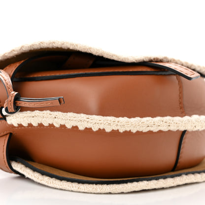 Loewe Calfskin Crochet Trim Small Gate Crossbody Bag Tan 8 of 9