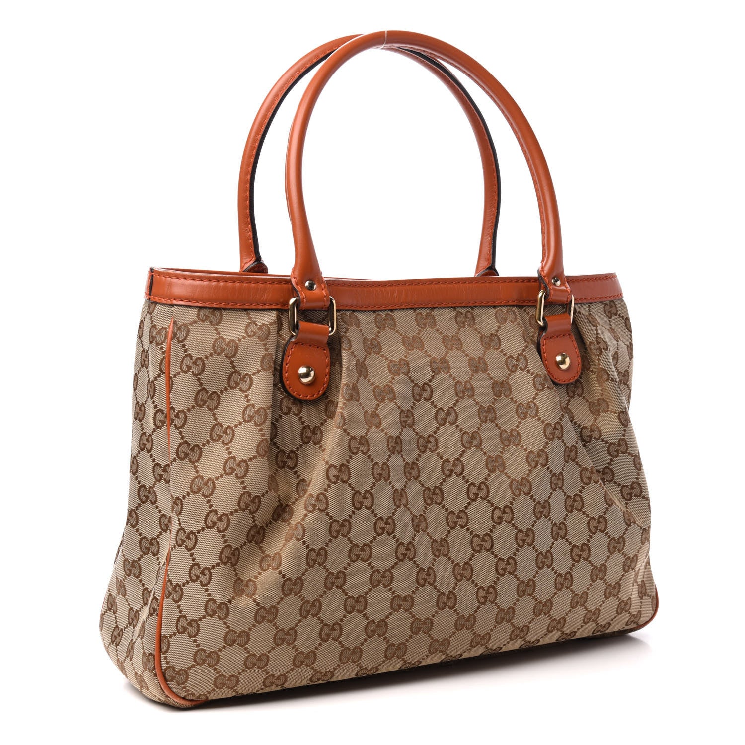 Gucci Monogram Medium Sukey Top Handle Tote Beige Orange 3 of 10