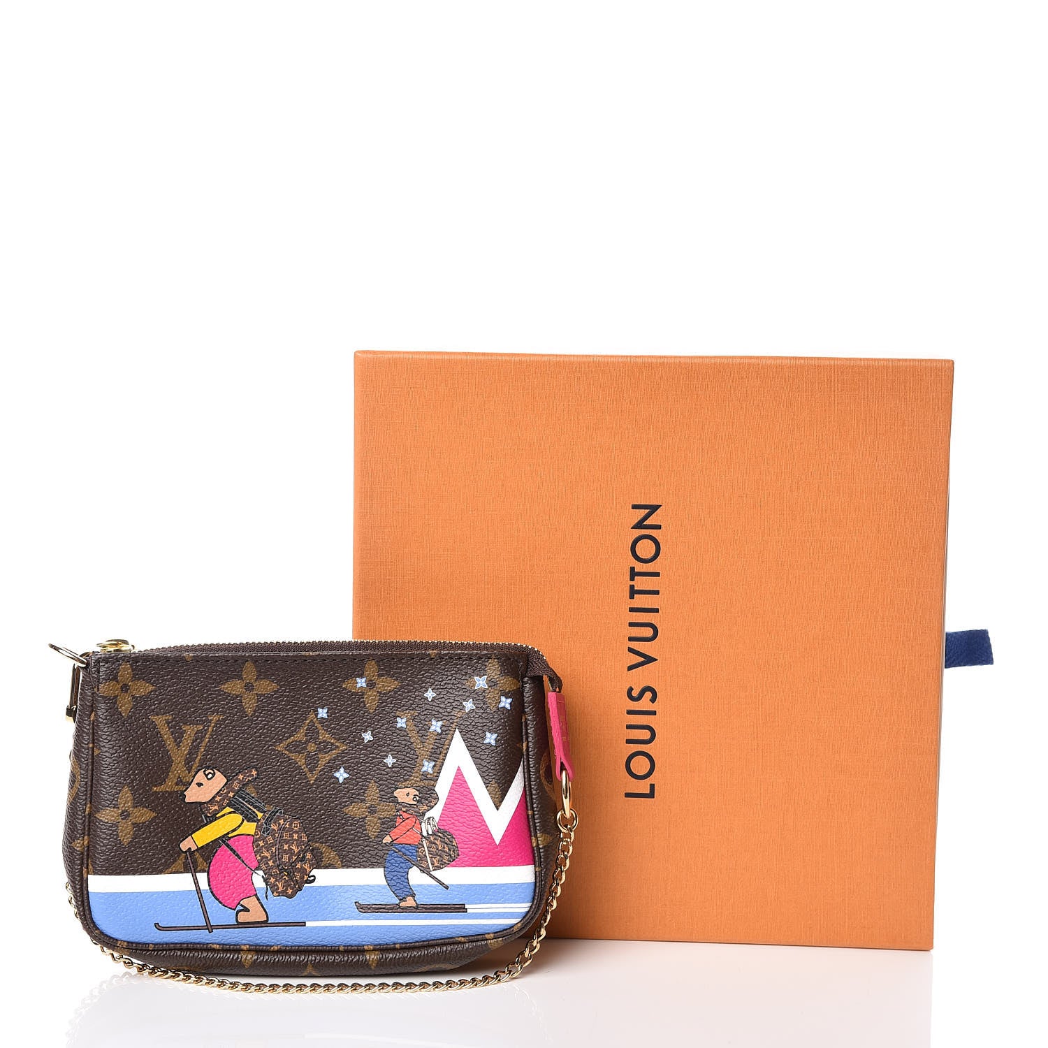Louis Vuitton Monogram 2018 Christmas Animation Mini Bears Pochette Accessories 8 of 8