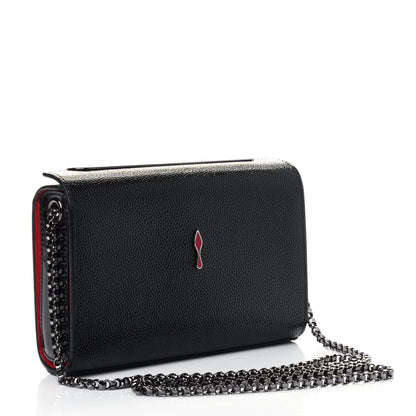 Christian Louboutin Patent Calfskin Crystal Vanite Small Clutch Black 2 of 4