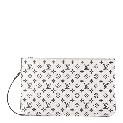 Louis Vuitton Monogram Giant Neverfull MM GM Pochette White 1 of 7