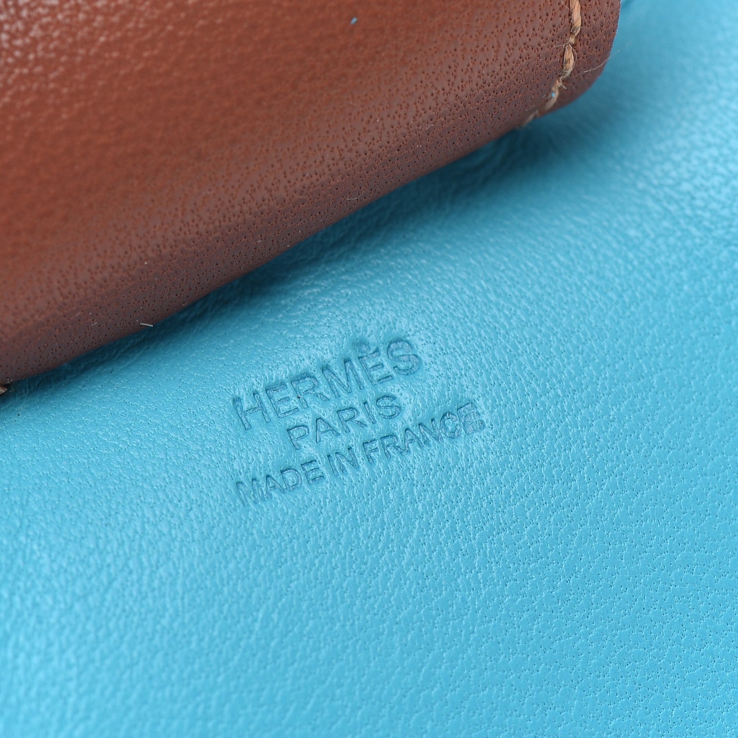 Hermes Milo Lambskin Grigri Rodeo Horse Bag Charm MM Bleu Azteque Bleu Electrique Fauve 3 of 3