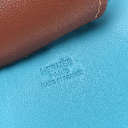 Hermes Milo Lambskin Grigri Rodeo Horse Bag Charm MM Bleu Azteque Bleu Electrique Fauve 3 of 3