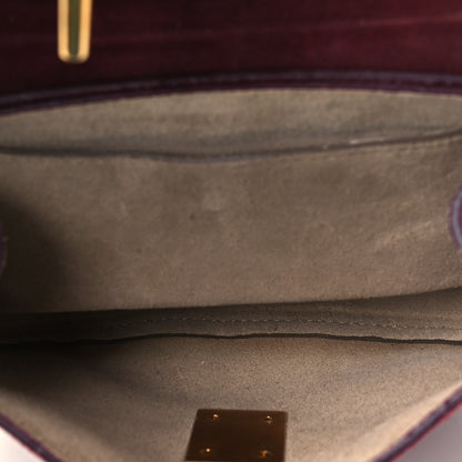 Chloe Suede Smooth Calfskin Mini Drew Shoulder Bag Plum Purple 4 of 8