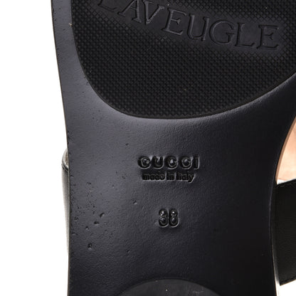 Gucci Calfskin GG Marmont Thong Sandals 38 Black 8 of 11