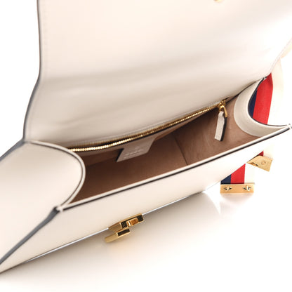 Gucci Calfskin Small Sylvie Shoulder Bag White 5 of 7