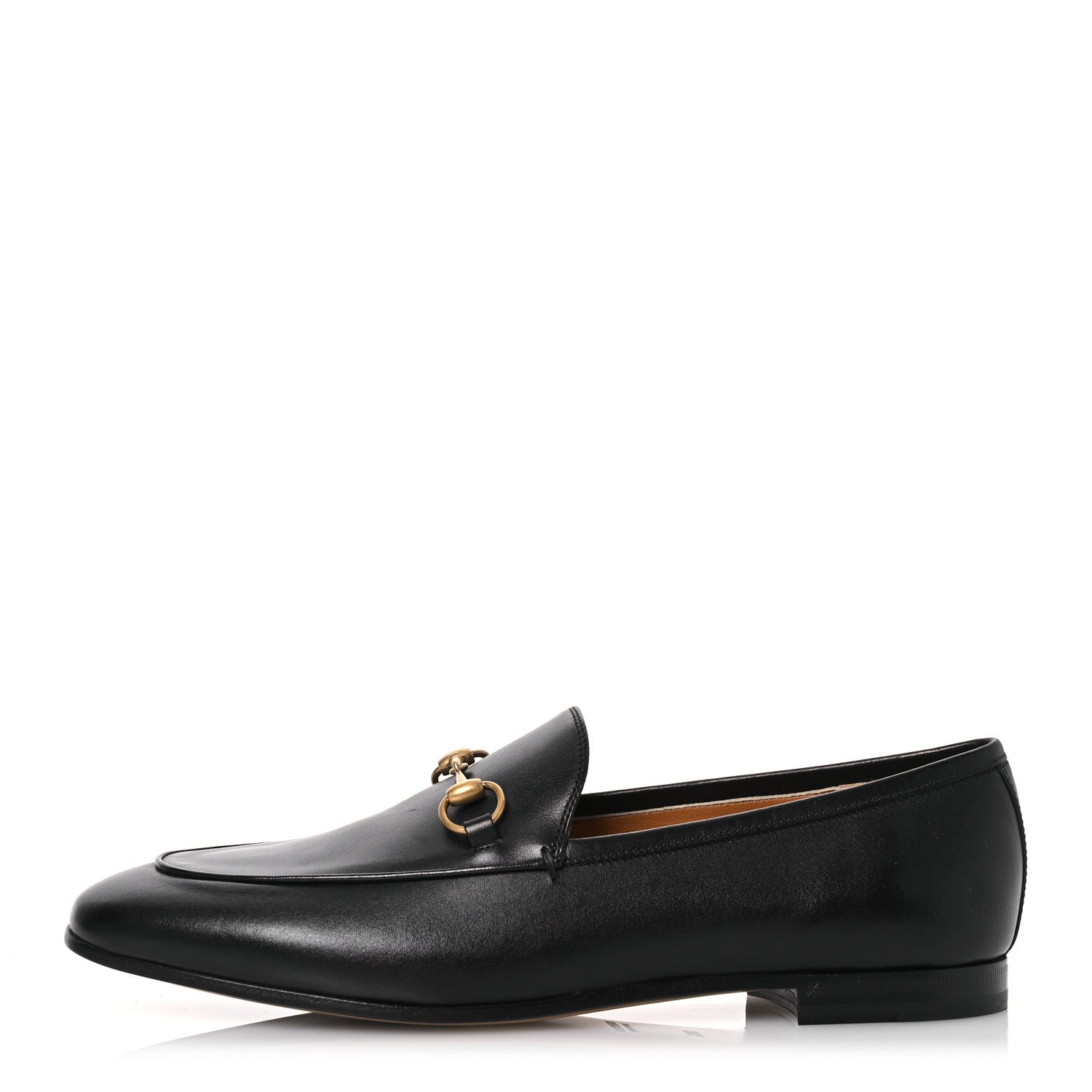 Gucci Calfskin Horsebit Womens Jordaan Loafers 39.5 Black 1 of 13
