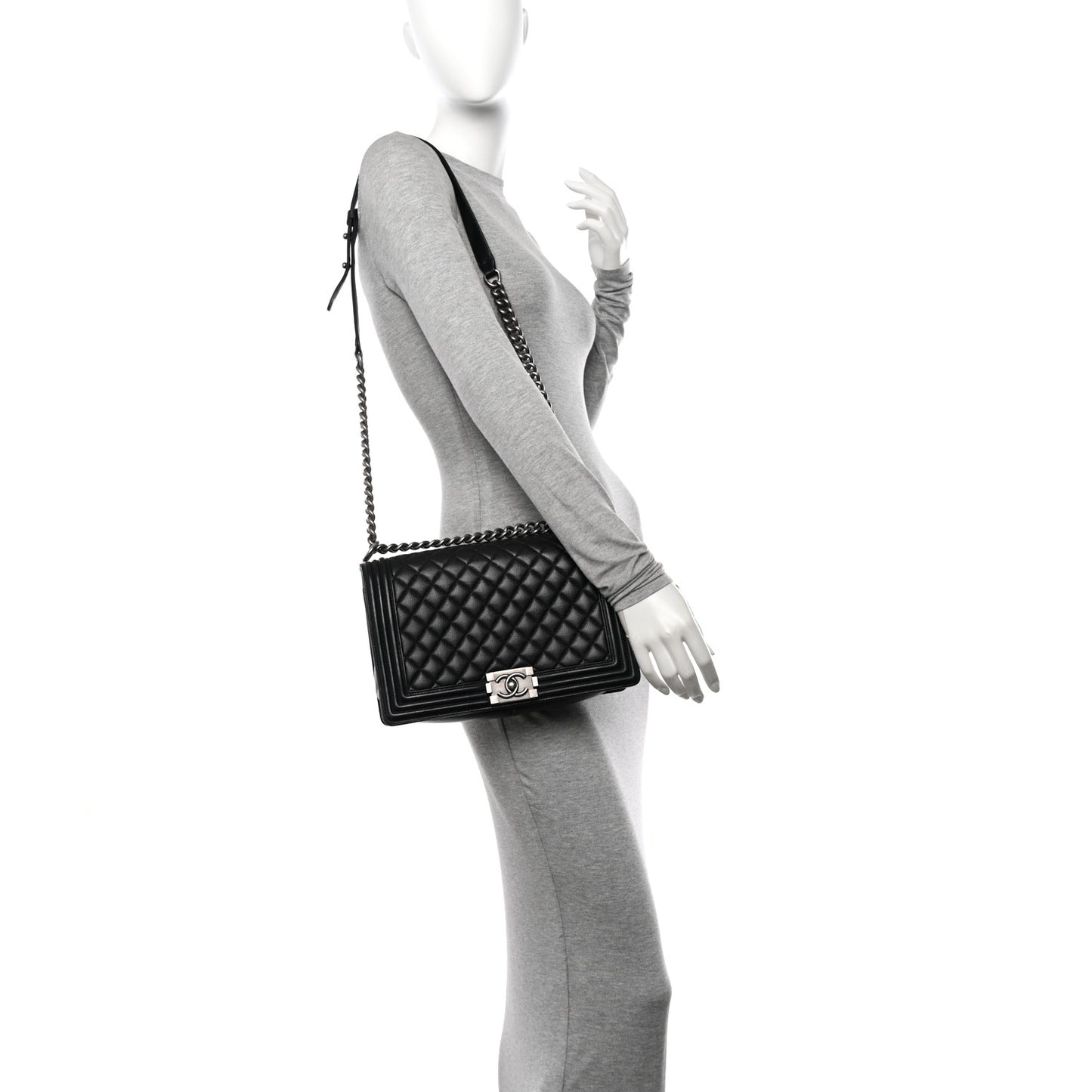 Caviar Quilted New Medium Boy Flap Black