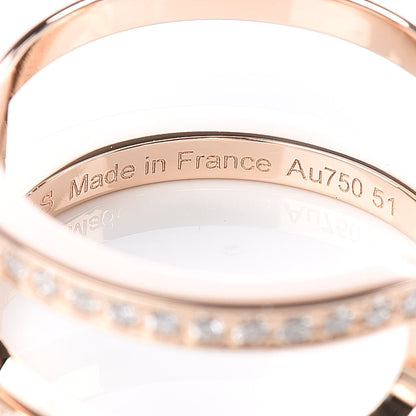 Hermes 18K Rose Gold Diamond Ever Chaine D'Ancre Ring 51 5.75 6 of 7