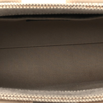 Chloe Cotton Calfskin Small Woody Ribbon Tote With Strap White Brown 5 of 10