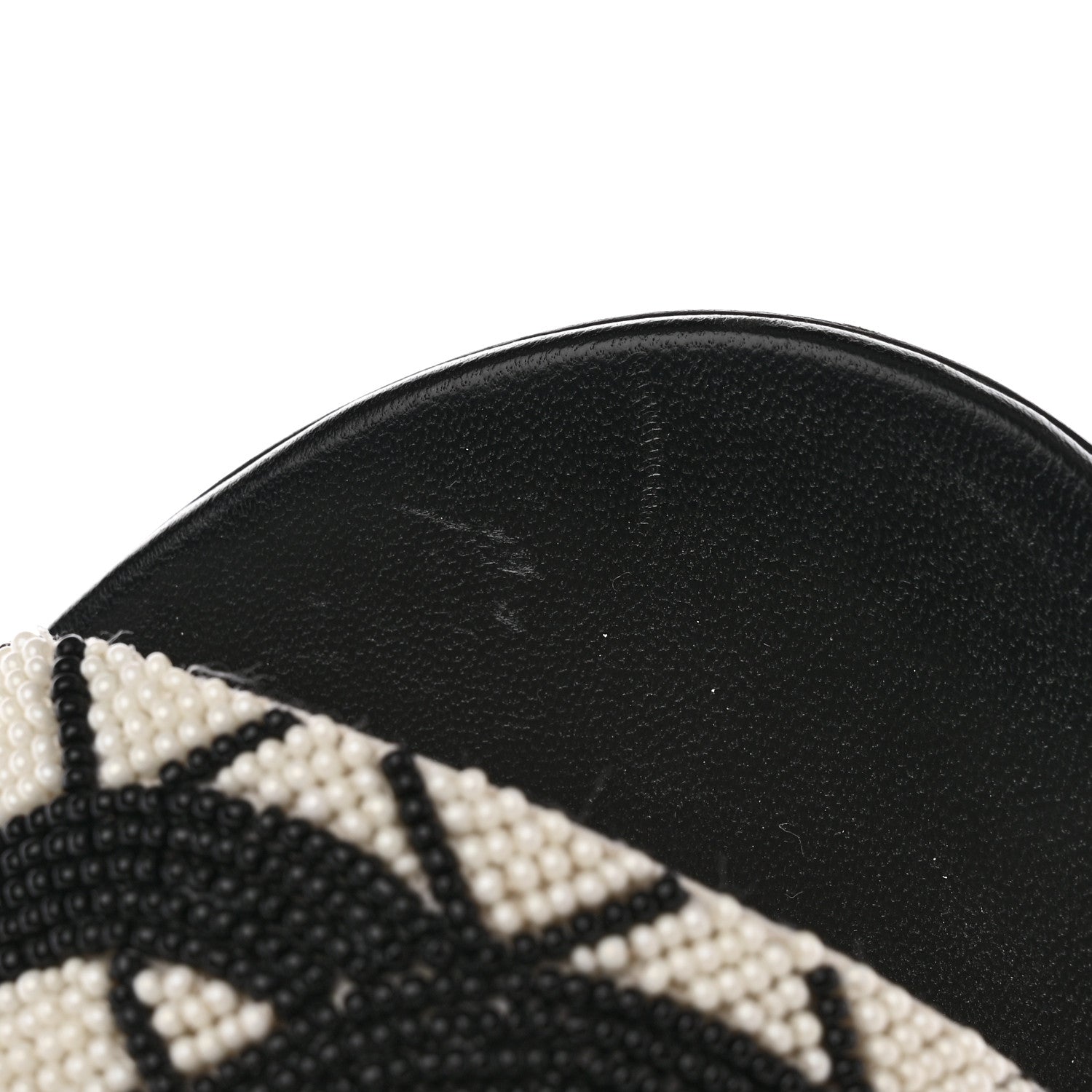 Chanel Pearl Embroidery CC Mules 37.5 Black White 13 of 18
