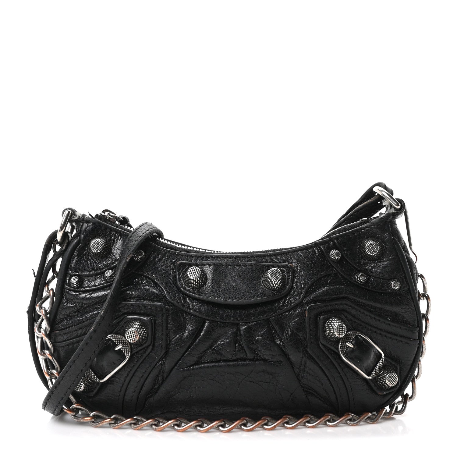 Balenciaga Agneau Arena Le Cagole Mini Purse With Chain Black 1 of 11