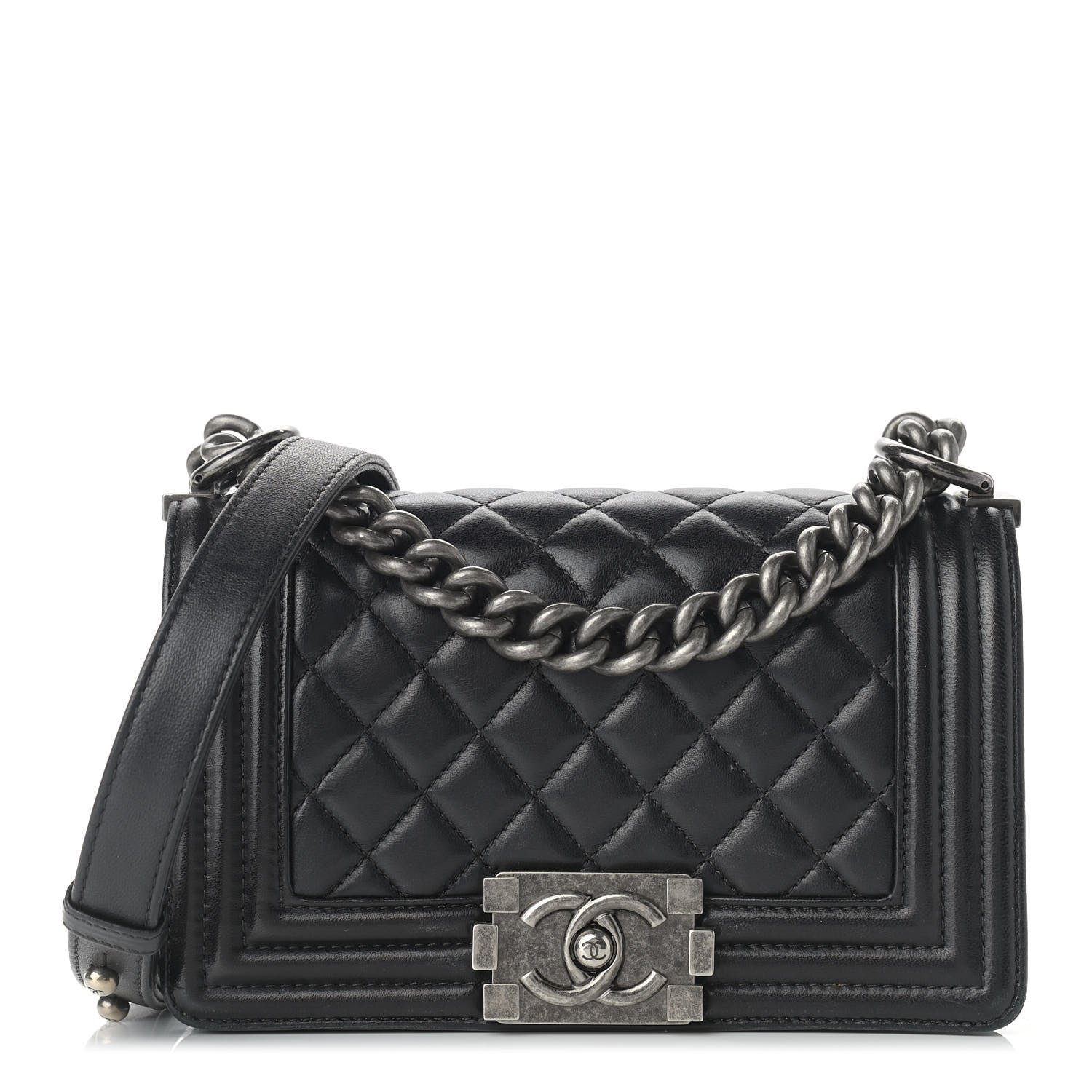 Chanel Calfskin Quilted Small Boy Flap Black 1 of 13