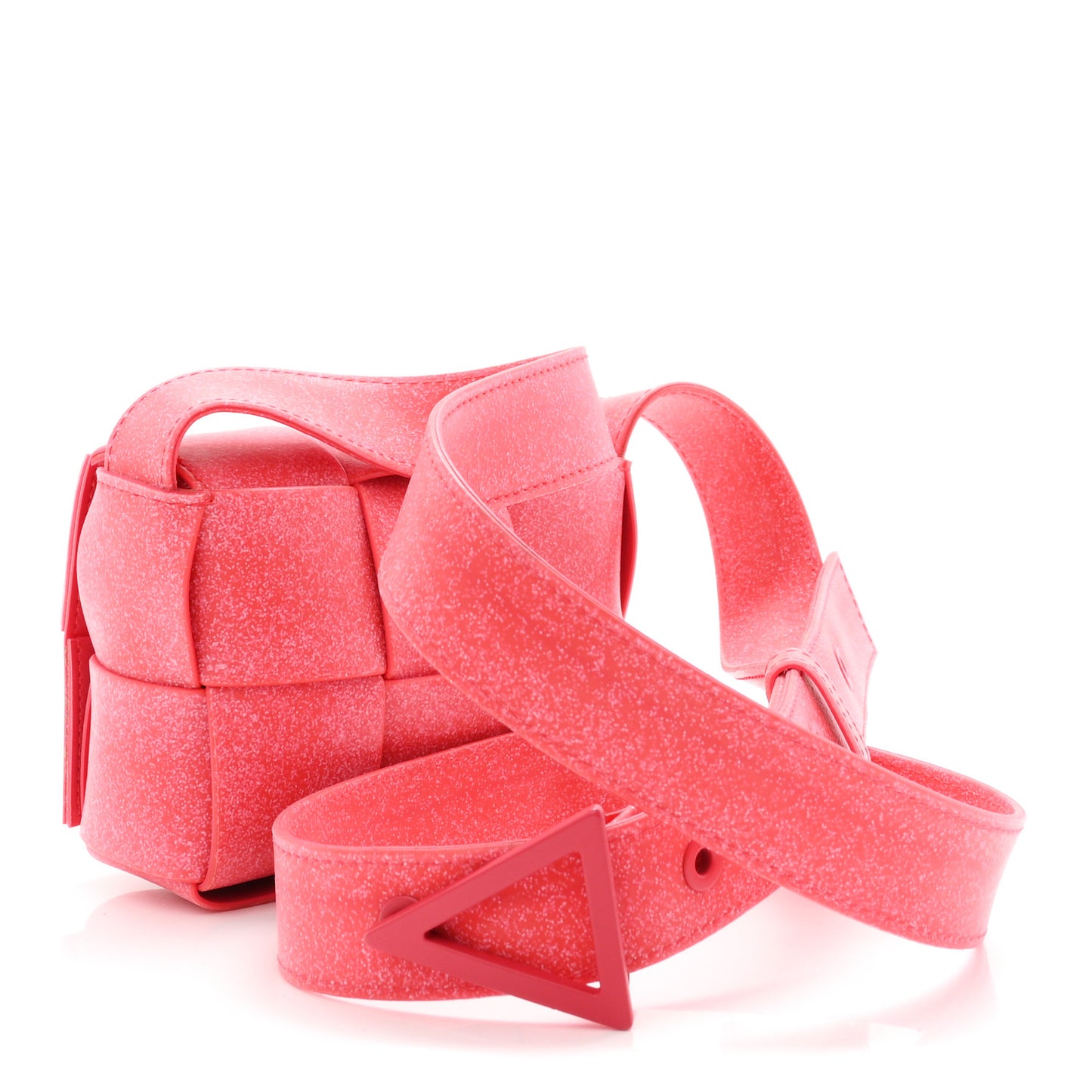 Rubber Maxi Intrecciato Extra Mini Cassette Crossbody Bag Firework