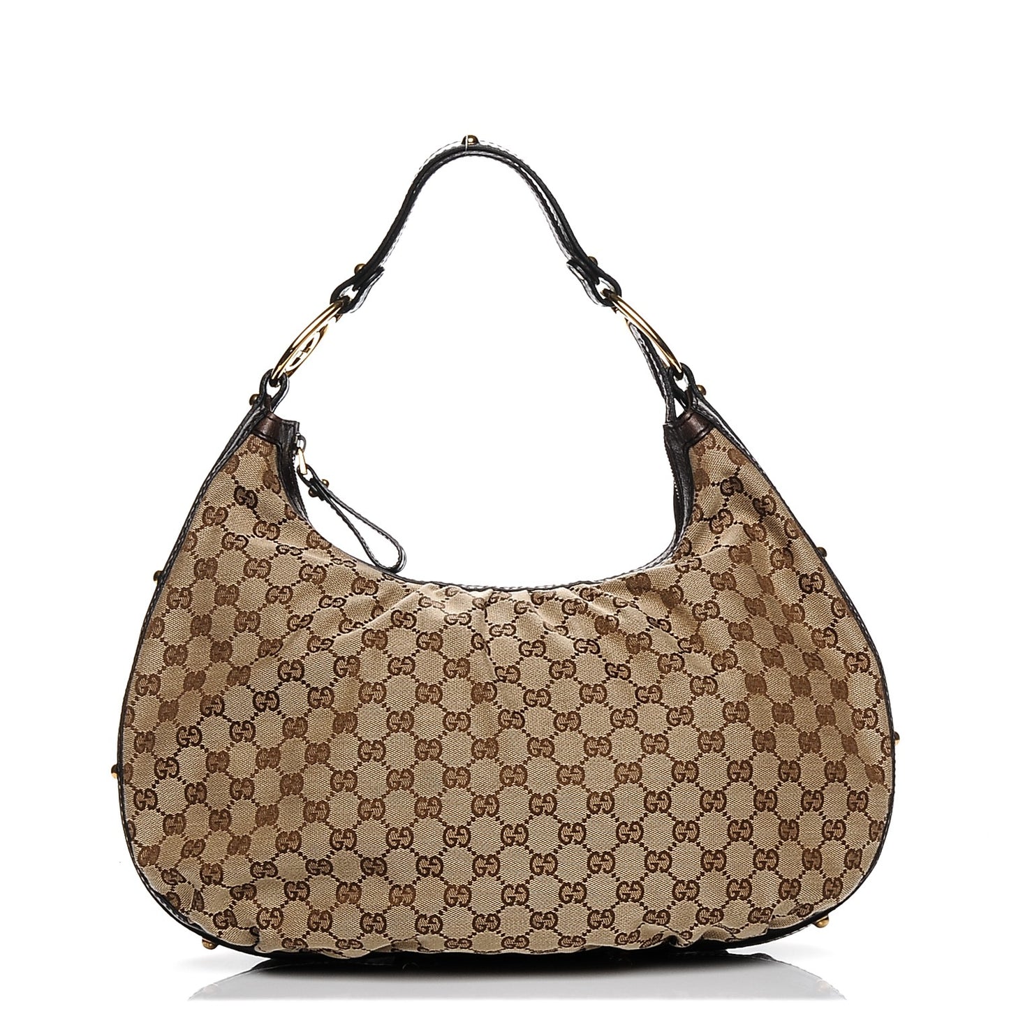 Monogram Medium Interlocking Hobo Dark Brown
