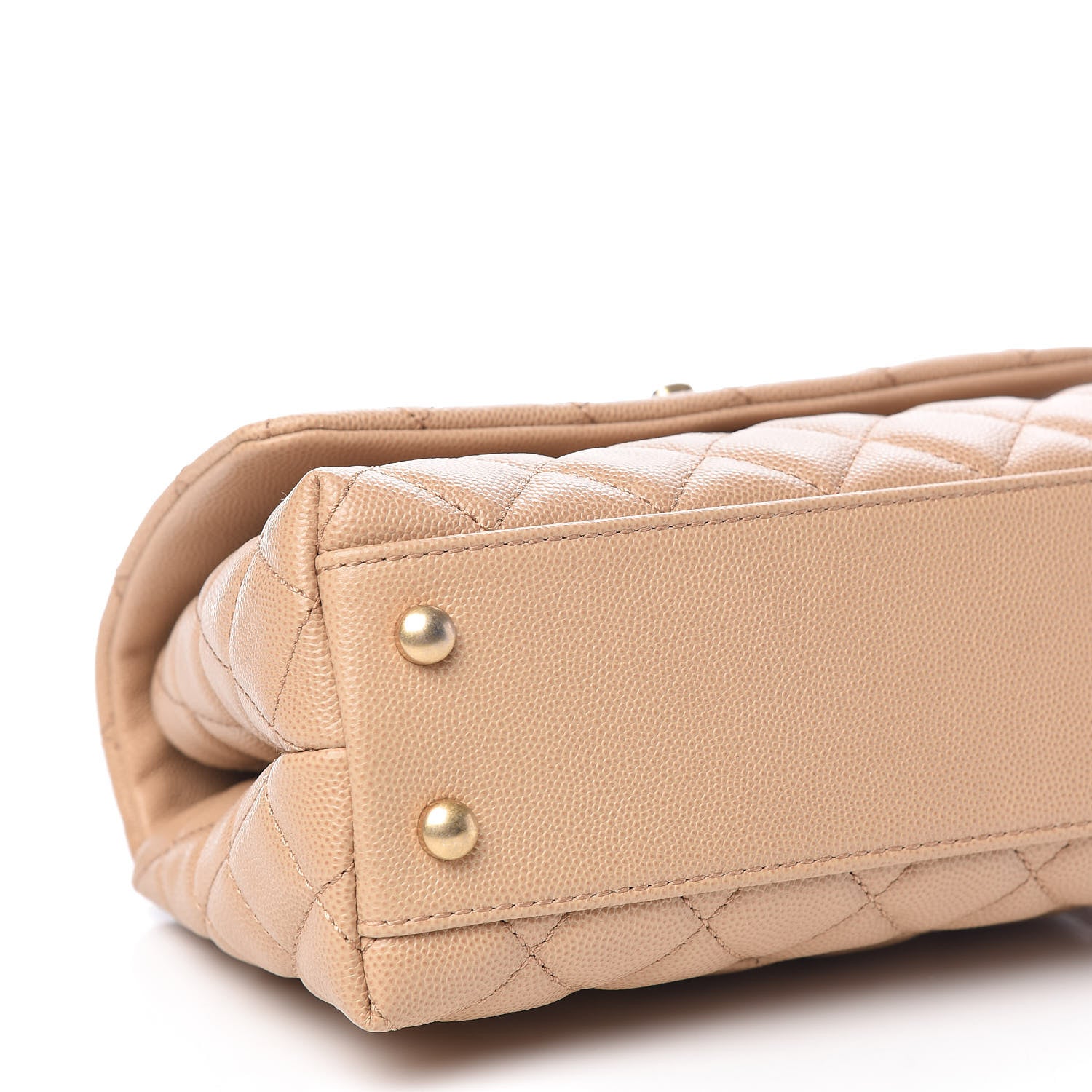 Chanel Caviar Quilted Mini Coco Handle Flap Beige 5 of 11