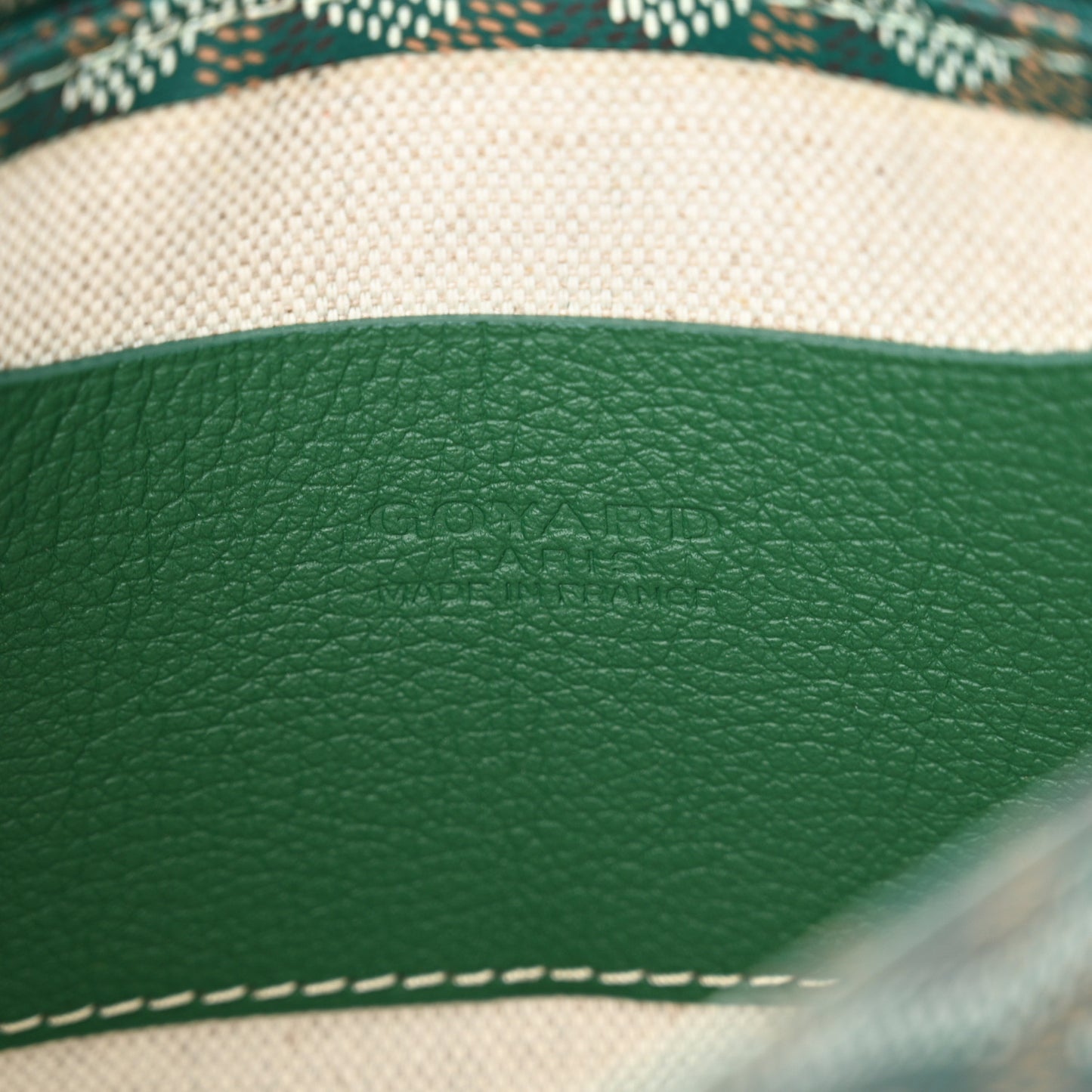 Goyardine Plumet Wallet Clutch Green