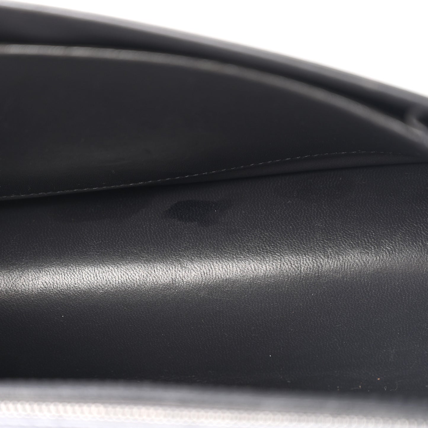 Metallic Patent Micro-Cannage Medium Diorama Flap Bag Onyx Black