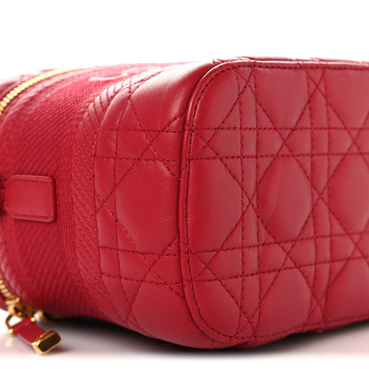 Christian Dior Lambskin Cannage Small Diortravel Vanity Case Red 8 of 10
