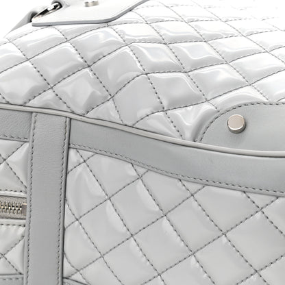 Chanel Vinyl Calfskin Viaggio Travel Bag Light Grey 11 of 11