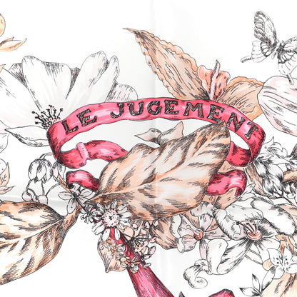 Christian Dior Silk Le Jugement Square Scarf Rose 3 of 5