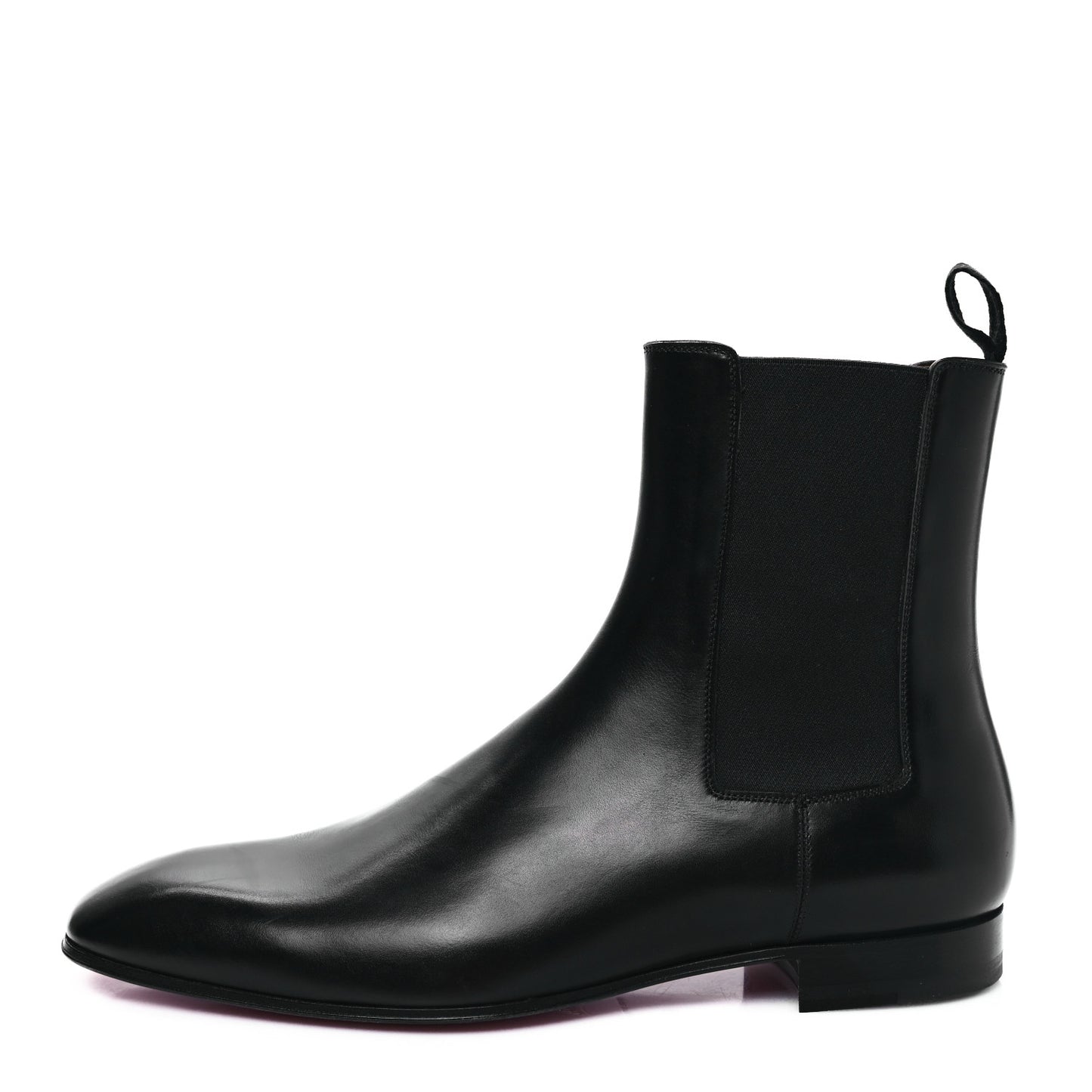 Calfskin Roadie Flat Chelsea Boots 40 Black