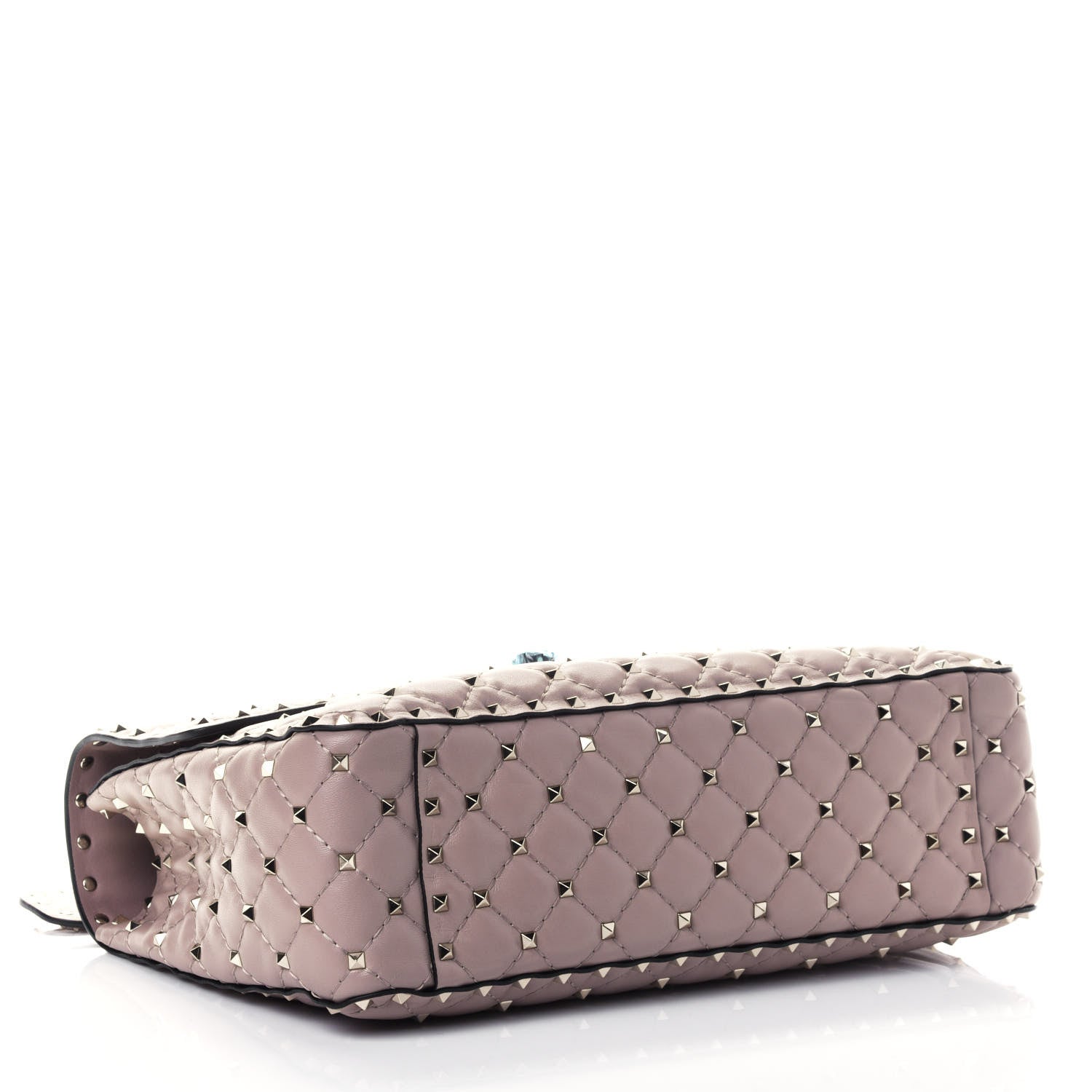 Valentino Garavani Nappa Large Rockstud Spike Shoulder Bag Poudre 3 of 4