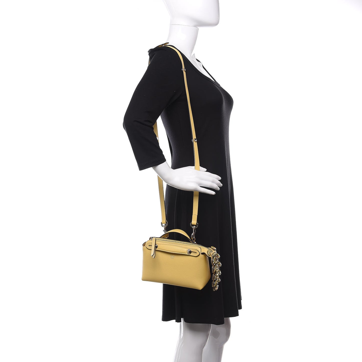Vitello Dolce Crystal Croc Tail Mini By The Way Boston Bag Yellow