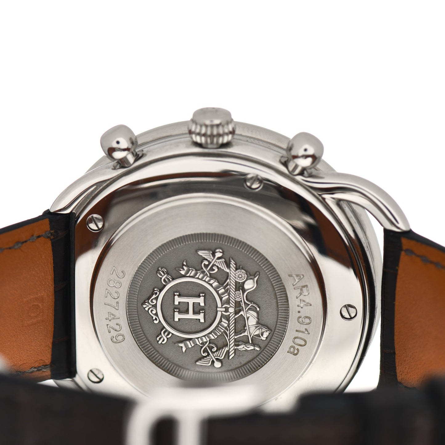 Stainless Steel Alligator 43mm Arceau Chronograph Automatic Watch Havane