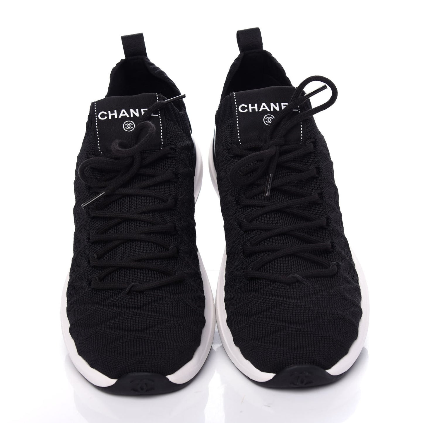 Fabric Logo Sneakers 38 Black