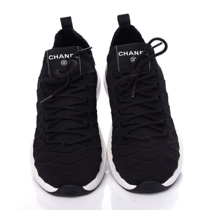 Chanel Fabric Logo Sneakers 38 Black 5 of 10