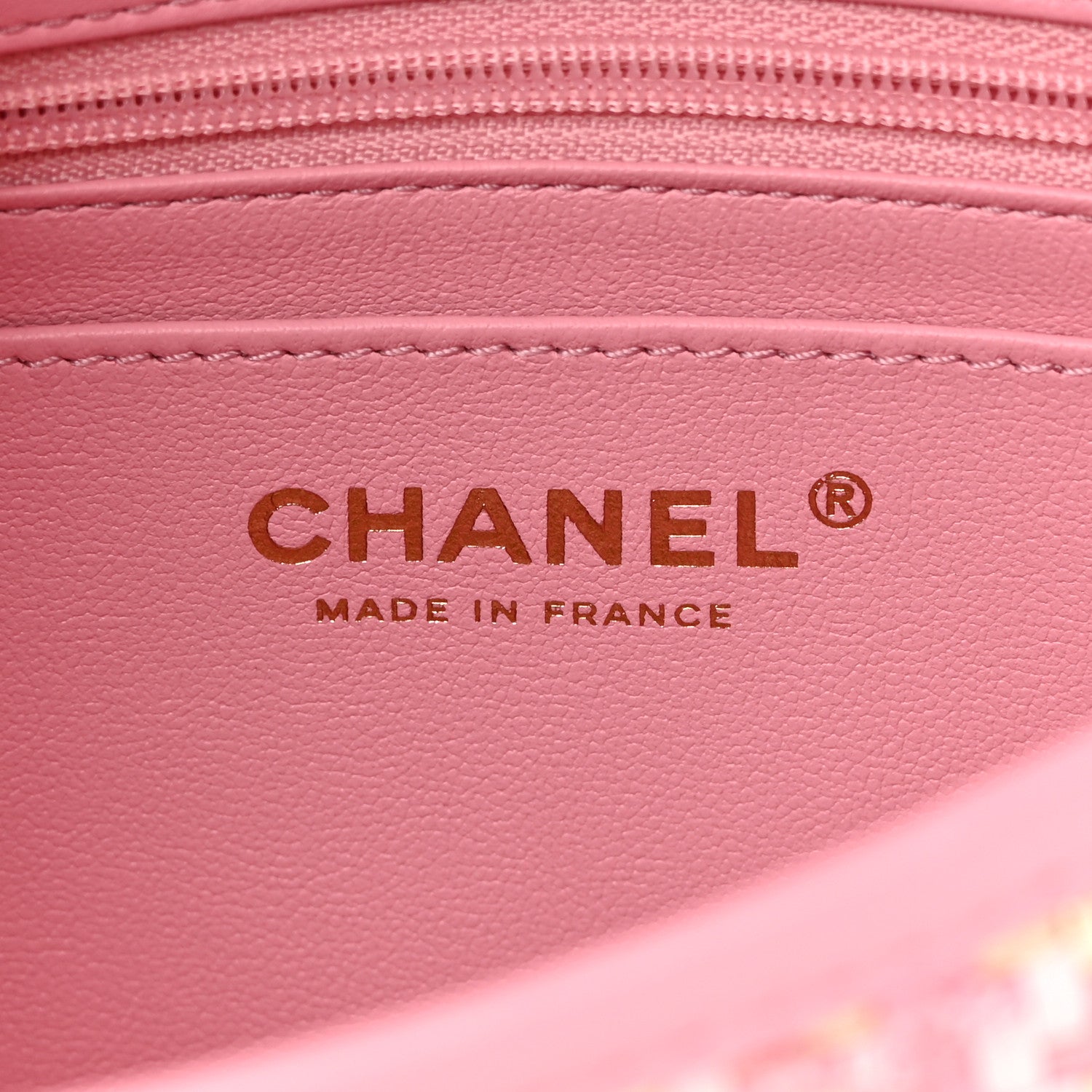 Chanel Metallic Lambskin Viscose Woven Flap Pink Gold 6 of 13