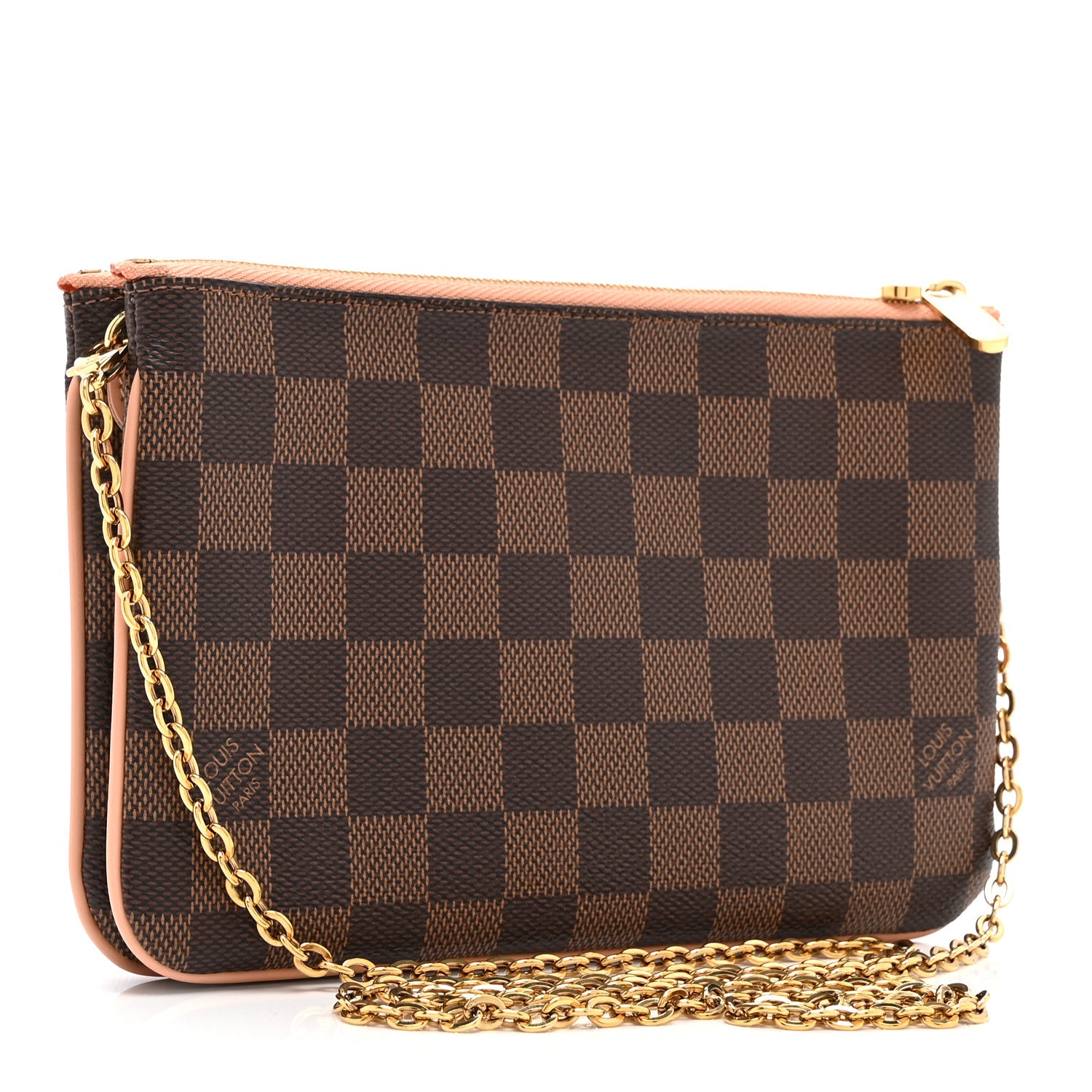 Louis Vuitton Damier Ebene Double Zip Pochette 1836526 – FASHIONPHILE