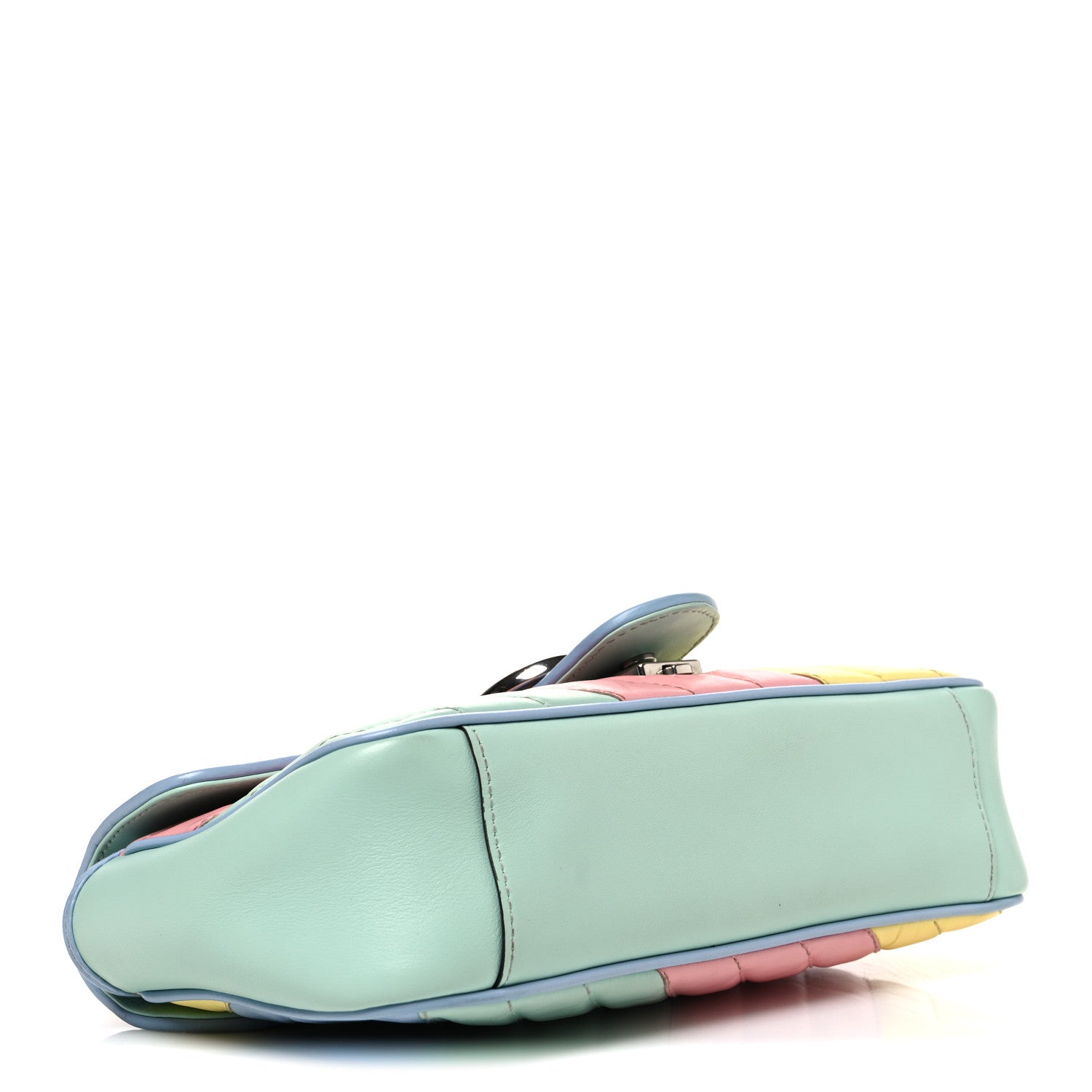 Gucci Calfskin Matelasse Diagonal Small GG Marmont Shoulder Bag Multicolor Pastel 4 of 10