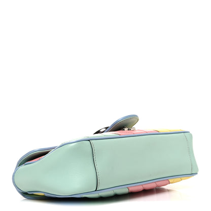 Gucci Calfskin Matelasse Diagonal Small GG Marmont Shoulder Bag Multicolor Pastel 4 of 10