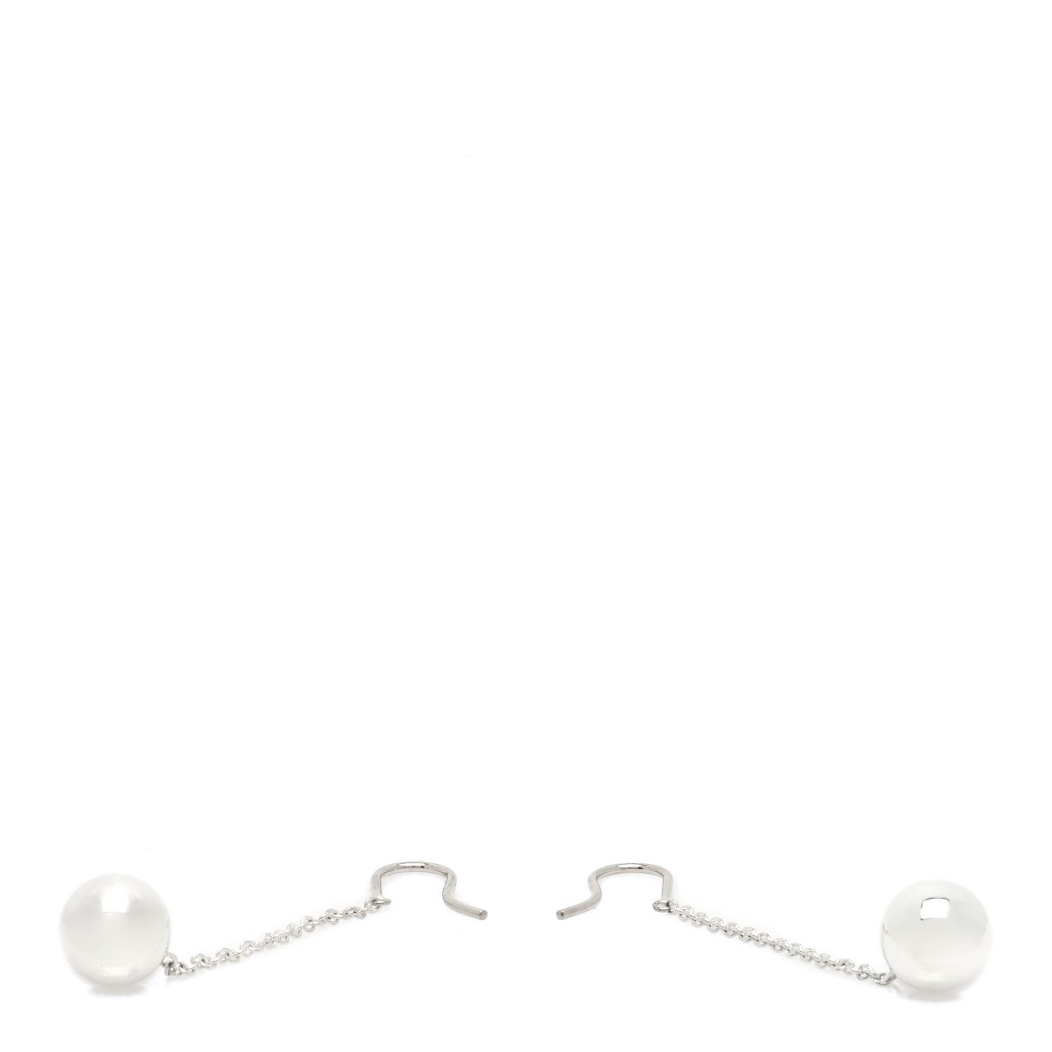 Tiffany Sterling Silver 10mm HardWear Ball Drop Earrings 3 of 4