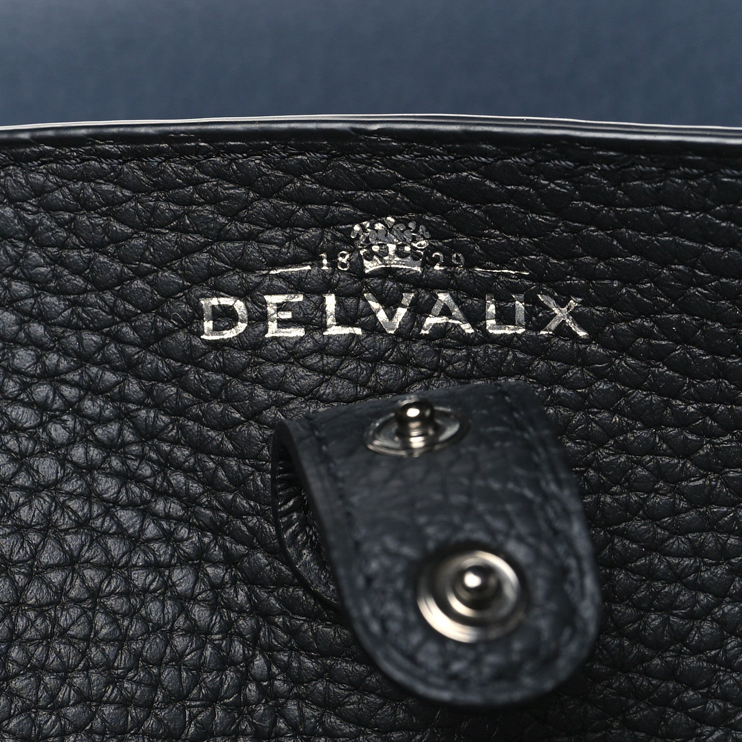Delvaux Taurillon Soft Magritte Tote Navy Black 6 of 9
