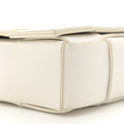 Bottega Veneta Lambskin Maxi Intrecciato Cassette Crossbody Bag White 9 of 11