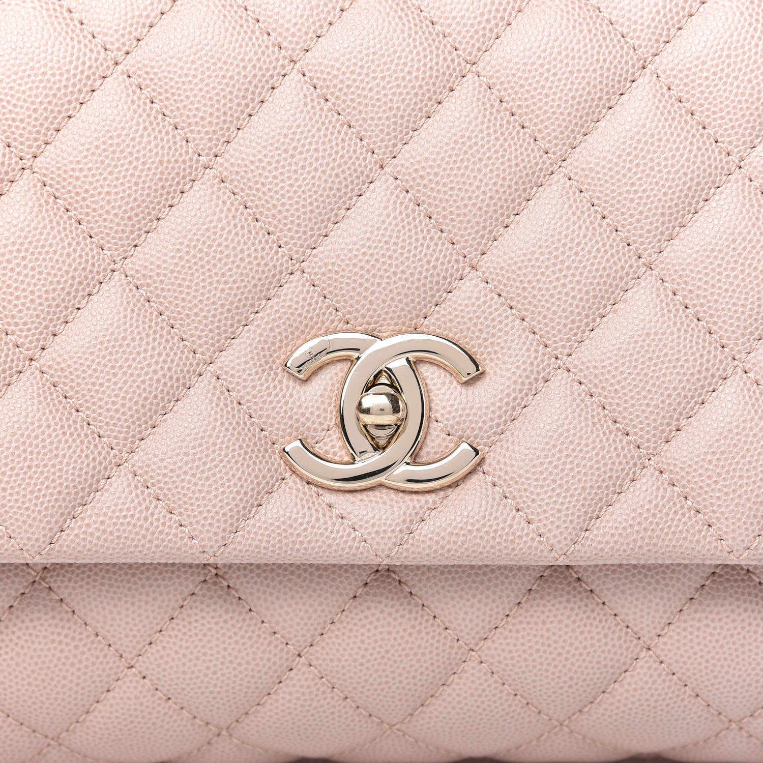 Chanel Caviar Quilted Small Coco Handle Flap Light Pink 9 of 10
