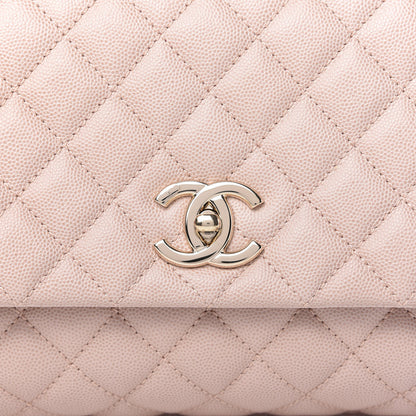 Chanel Caviar Quilted Small Coco Handle Flap Light Pink 9 of 10
