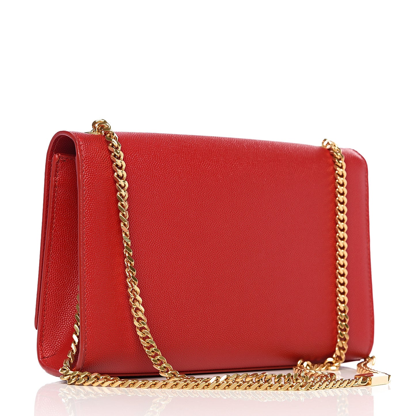 Grain De Poudre Medium Monogram Kate Satchel Red