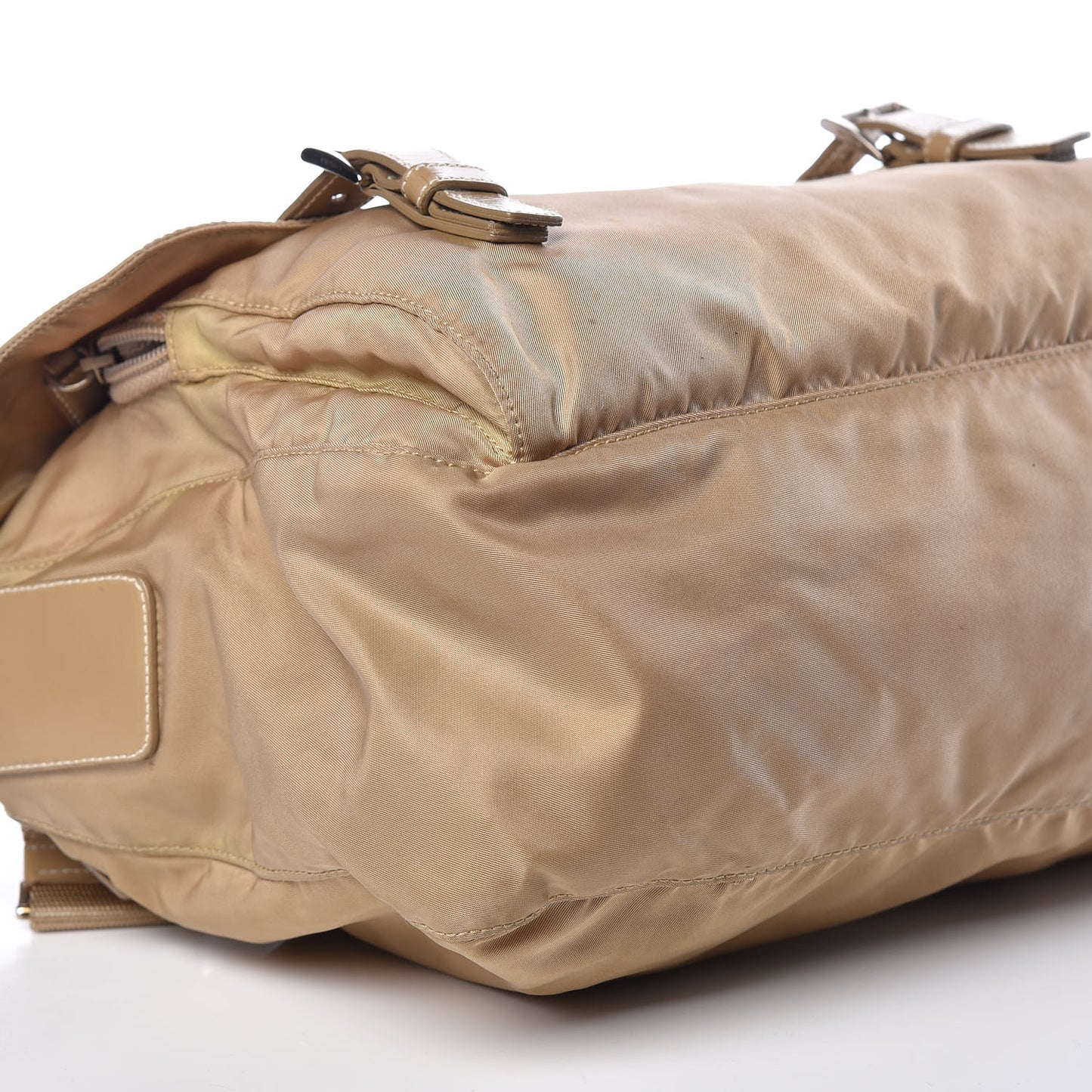 Tessuto Nylon Vela Messenger Bag Beige