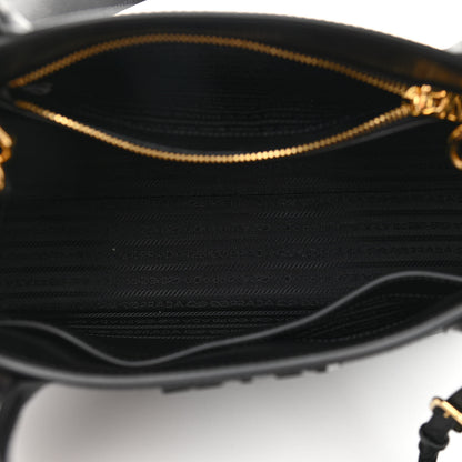 Prada Saffiano Cuir Calfskin Medium Monochrome Top Handle Tote Black 5 of 11
