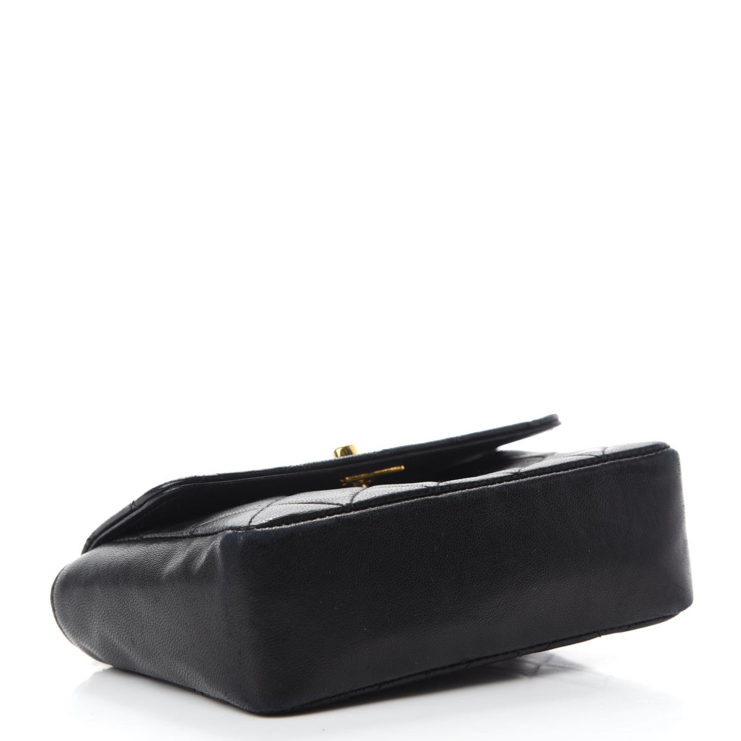 Lambskin Quilted Extra Mini Flap Black