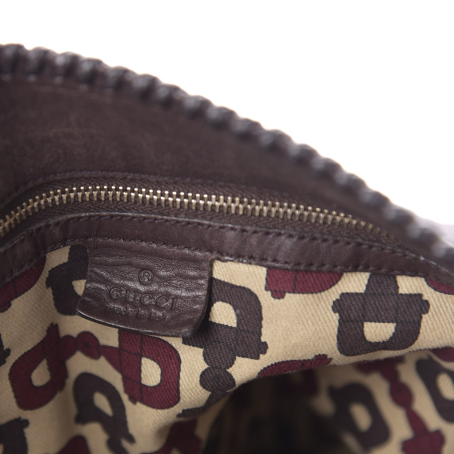 Gucci Guccissima Large Horsebit Chain Hobo Chocolate 8 of 11